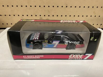 Geoff Bodine #7 Exide Batteries Diecast NASCAR Thunderbird Revell - Image 1 of 3