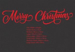 Merry Christmas X-mas Removable Vinyl Decal Wall Window Sticker Office Home Sign - Picture 1 of 3