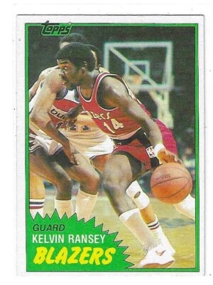 1981-82 TOPPS KELVIN RANSEY BASE SET #88 (WEST) TRAIL BLAZERS VG-EX - Image 1 of 2