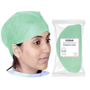Disposable Surgeon Cap 25 gsm Non-woven Fabric Elastic 100 pcs Head Cover - Picture 1 of 4