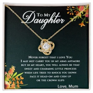 To My Daughter / Love Knot Necklace / Gold / Silver / Xmas Gift - Bild 1 von 14