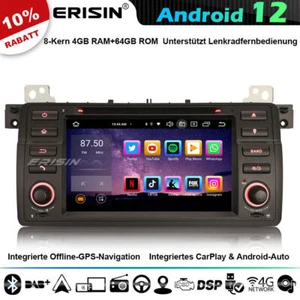 8-Kern 64GB Android 13 Autoradio DAB+ GPS Navi für BMW 3er E46 M3 Rover 75 MG ZT - Bild 1 von 23