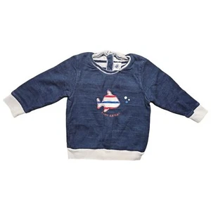 Maritimer Original Petit Bateau Baby Pullover Größe 74 80 - Picture 1 of 3