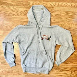 Disneyland Mickey Mouse Full Zip Gray Small Hoodie Sweatshirt - Picture 1 of 4