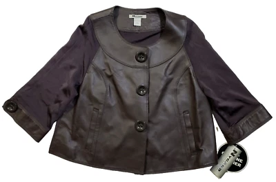 Nygard Leather Swing Jacket Women's Medium Brown MSRP $99.00 - Image 1 of 4