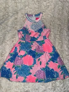 Lilly Pulitzer Mädchen Gr. 10 Kinley in Beach House Bloom (hat Taschen!) - Bild 1 von 8