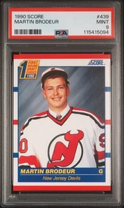 PSA 9 MINT 1990 SCORE MARTIN BRODEUR #439 DEVILS ROOKIE RC 15094 B154 - Picture 1 of 2