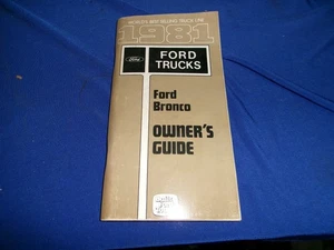 Ford Bronco 1981 manual del propietario - Imagen 1 de 1