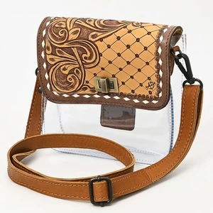 AD American Darling Clear Bag Hand Tooled Genuine Leather Women Bag Western - Picture 1 of 6