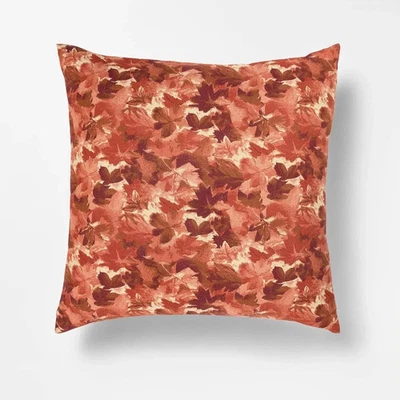 Oversized Floral Square Decorative Throw Pillow Cotton- Threshold Designed - Image 1 of 4