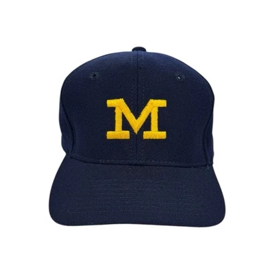 Vintage Michigan Wolverines Wool Blend Twins Enterprise Snapback Hat • MINT - Image 1 of 4