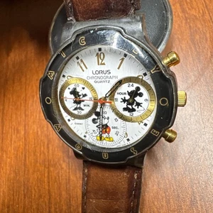 Vintage Lorus Disney Mickey Mouse Chronograph 3 Sub Dial Herrenuhr V654-8050 - Bild 1 von 7