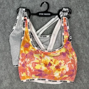 Steve Madden Lounge BH Doppelpack Grau Batik Größe L Neu Mit Etikett - Bild 1 von 7