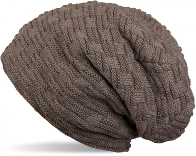 STYLEBREAKER warme Feinstrick Beanie Mütze, Flecht Muster, weiches Fleece Innenfutter, Unisex