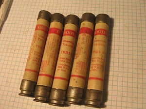 5 pcs TRS 1-4/10 Fuses 1-4/10A, 600VAC Gould TD Class RK5 Cur Lim (102) - Picture 1 of 3