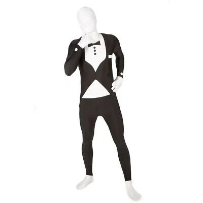 Adult Tuxedo Morphsuit M - XXL Men`s Halloween Skin Suit Fancy Dress Costume - Image 1 of 4