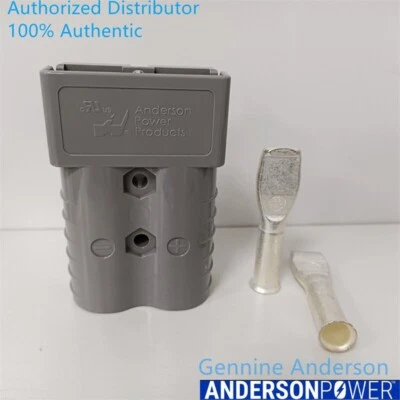Genuine Anderson SB350 Forklift Battery Connector Plug Gray with 2 Contacts - Image 1 of 4