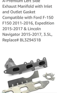 A-Premium Exhaust Manifold Left Side W/Gasket For FORD EXPEDITION F-150 LINCOLN - Picture 1 of 22