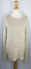 Allsaints Cream Cable Knit Jumper Small 8 10  Sweater Pullover Unisex Casual 