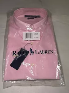 Ralph Lauren Pink Classic Fit Long Sleeve Dress Shirt Sz 17 34/35 NEW in PKG. - Picture 1 of 3