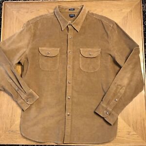 J.CREW CLASSIC FIT XXL Brown Fine Wale Corduroy Work Shirt Jacket EXCELLENT