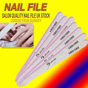 Limas de uñas doble cara calidad profesional recto emery 180/180 grano verano - Imagen 1 de 10