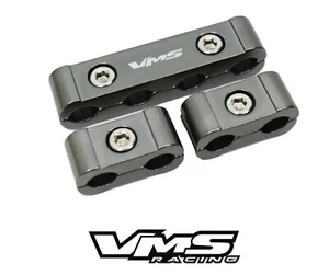12PC SPARK PLUG WIRES BILLET WIRE SEPARATORS DIVIDERS V6 V8 ENGINE GUNMETAL KIT - Picture 1 of 4