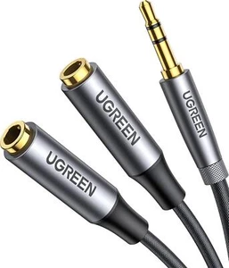 UGREEN Headphone Splitter 3.5mm Aux Splitter 2 Female To 1 Male Audio Y Splitter - Picture 1 of 9