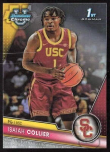 2023-24 Bowman University Chrome #96 Isaiah Collier USC Trojan - Foto 1 di 2