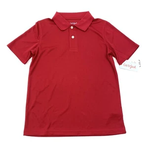 Cat & Jack Boys Size L Uniform Polo Short Sleeve Shirt Red - Picture 1 of 8