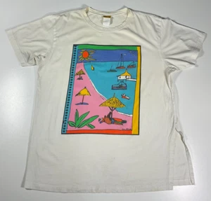 Camiseta de Colección Ken Done Art Talla XXL Playa Australia Envejecida Años 90 - Imagen 1 de 11