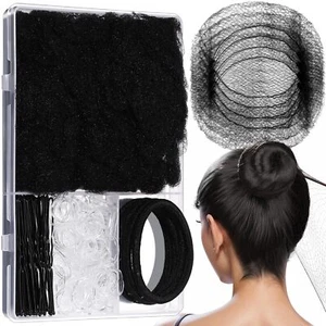 Hair Nets for Buns Dance Hair Accessories Kit with Invisible Hairnets for Dan... - Picture 1 of 8