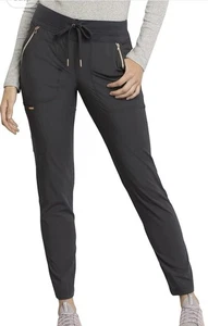 Cherokee 3x Scrubs Zip Front Tapered Leg Pant Pewtee grau Damen medizinisch neu - Bild 1 von 2