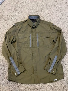 Cabelas Shirt Mens Medium Snap Button Vented Long Sleeve Outdoors Utility - Picture 1 of 5