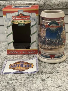 Anheuser-Busch Clydesdale Stein, "Holiday At The Capitol" 2001 w/Box - Picture 1 of 7
