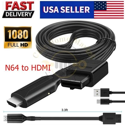 NOVA-TRENDSHOP 2025 N64 To HDMI Converter Adapter 1080P HD Cable For Nintendo Gamecube NES SNES