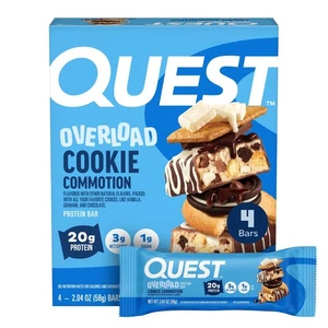 Quest Overload 20G Protein Bar, Cookie Commotion Flavor, High Protein, Gluten Fr - Picture 1 of 12