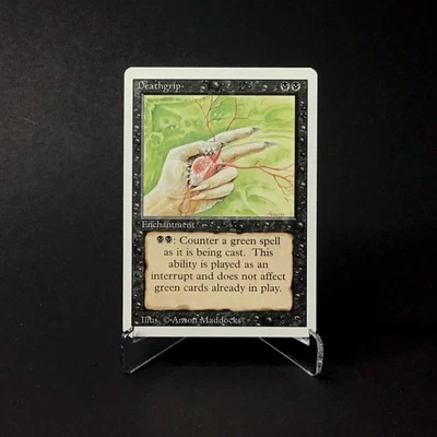 Magic: The Gathering Deathgrip MTG Revised Edition Vintage 1994 LP - Image 1 of 2