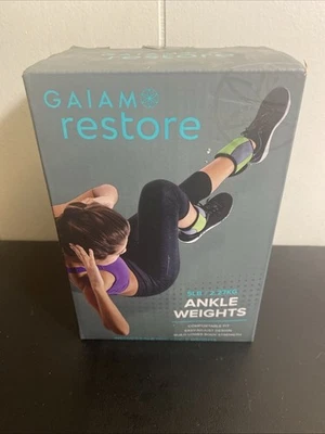 Par de pesos de tornozelo Gaiam Restore 5 lb novo na caixa danificada - Imagem 1 de 4