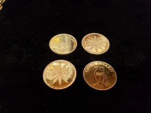 MILLS Gold Award Token for Antique Slot Machine Gold Award (4) Tokens MILLS - Picture 1 of 4
