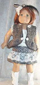 Doll Clothes Made 2 Fit American Girl 18" inch Steam Punk 4 pcs Gray Ivory - Imagen 1 de 1