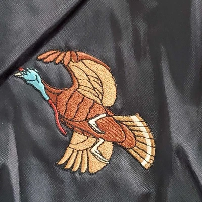 Chaqueta de Caza de Pavo De Colección Cazador de Pavo Antigua Nylon Hecha en EE. UU. RARA Años 80 90 L Foto 1 de 4