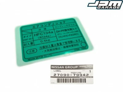 Pegatina original con puntales de bahía de motor de aire acondicionado se adapta a Nissan Skyline R34 GTR V-Spec 2 - Imagen 1 de 2