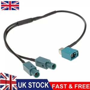 Dual Male Fakra Y-Splitter to Female Fakra Antenna Adapter Cable AUDI Radio GPS - Picture 1 of 8