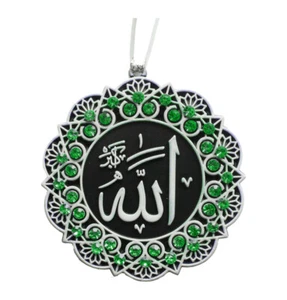 Colgador de coche estrella turco islámico Alá Muhammad - blanco/verde - Imagen 1 de 2