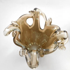 MURANO white crystal handmade art glass bowl - Picture 1 of 7