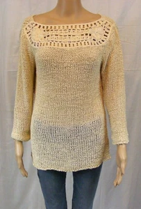 ★ Markenpullover ★ S ~ 36/38 ~ Pullover 3/4-arm ~ Bändchengarn ~ natur ~ NEU ! - Bild 1 von 4