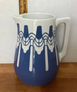 Antique Villeroy and Boch Dresden Saxony Blue & White Pitcher. 4909. 6.5” - Picture 1 of 12