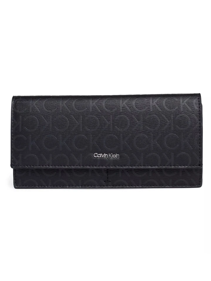 Calvin Klein Damen Geldbörse Portemonnaies Business L Trifold Schwarz - Bild 1 von 1