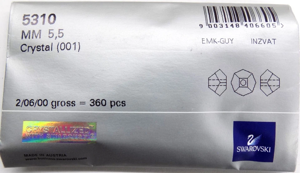 Vintage Swarovski® Crystal Beads #5310 - 5,5mm - 001 Crystal- 360 Pieces - Image 1 of 1